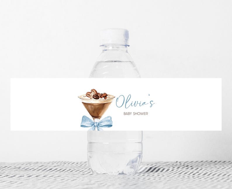 a bottle of water with a label on it
