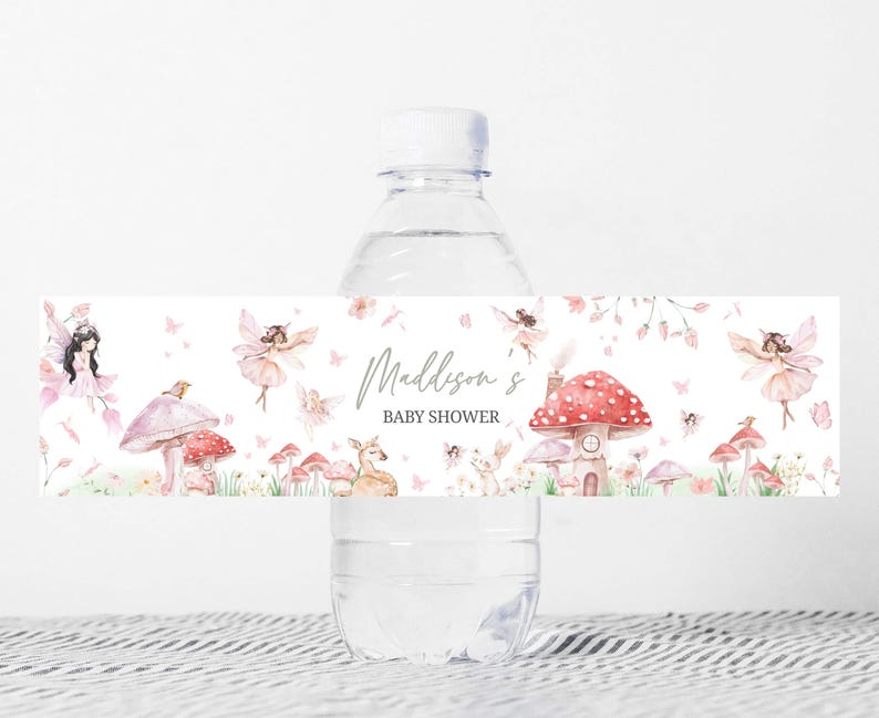 A Little Fairy is on Her Way Bottle Labels