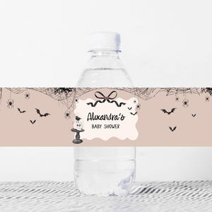 a bottle of water with a label on it