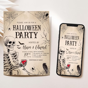 Vintage Halloween Invites