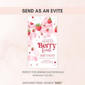 Berry First Birthday Evite