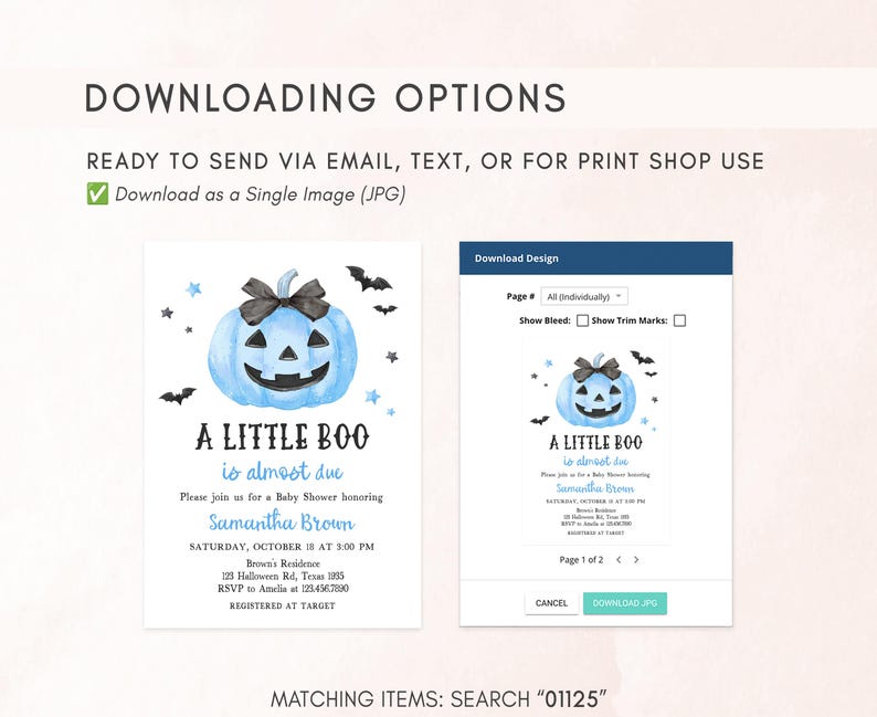 Minimalist A Little Boo Invites