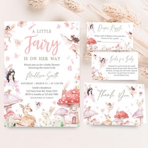 A Little Fairy is on Her Way Invitation Set
