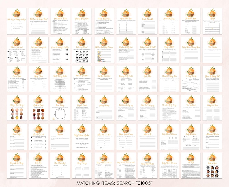 Cutie Baby Shower Game Pack