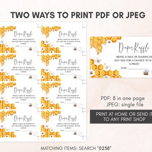Editable Bee Baby Shower Invitation Set Sweet as Can Bee Baby Shower Invite Pack Gender Neutral Honey Bee Invitation Printable Template 0238 image 4