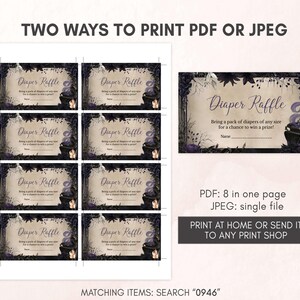 Gothic Halloween Diaper Raffle