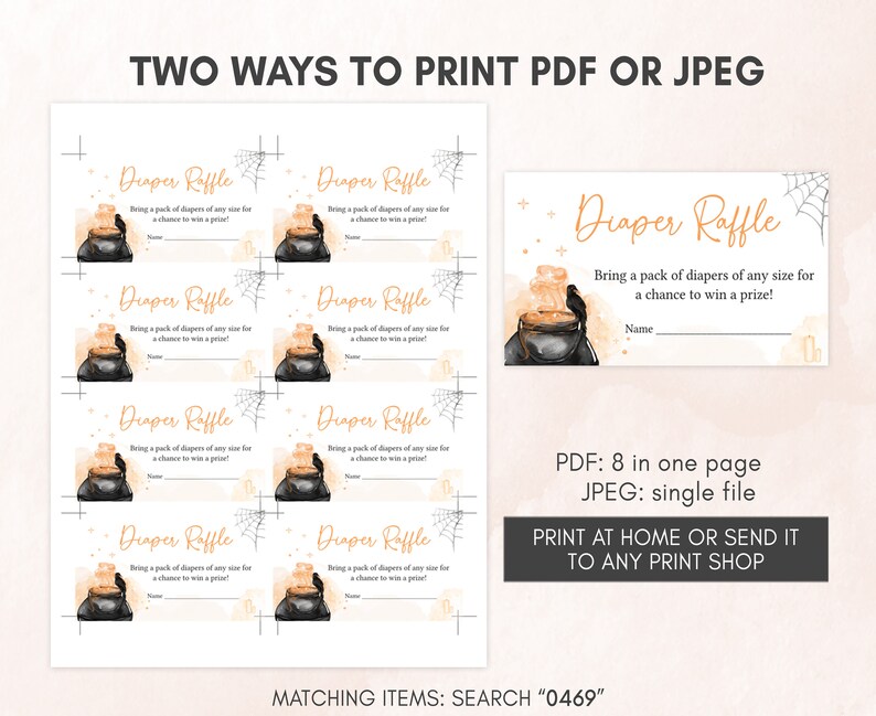 Editable A Baby is Brewing Halloween Baby Shower Invitation Bundle, Gender Neutral Halloween Baby Shower Invite Set, Witch Invitation 0469 image 5