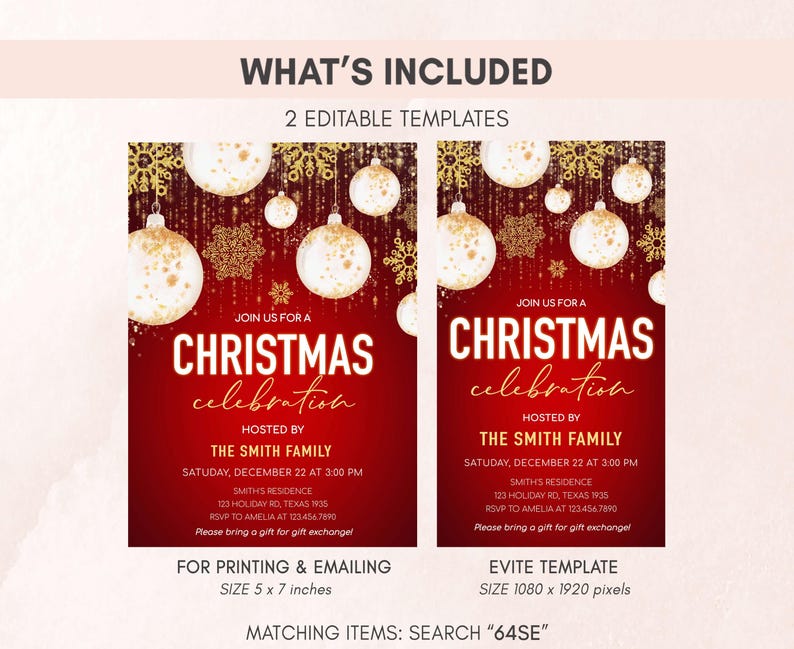 Christmas Invitation Set