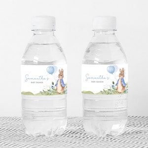 a couple of water bottles sitting on top of a table