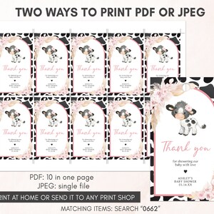 two ways to print a printable thank you card