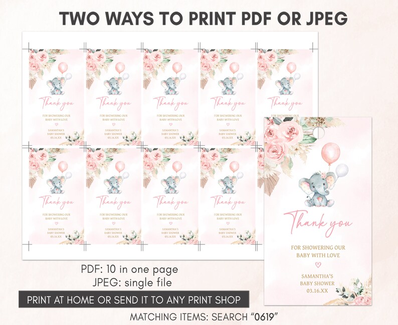 two ways to print a free printable for a baby girl's first birthday