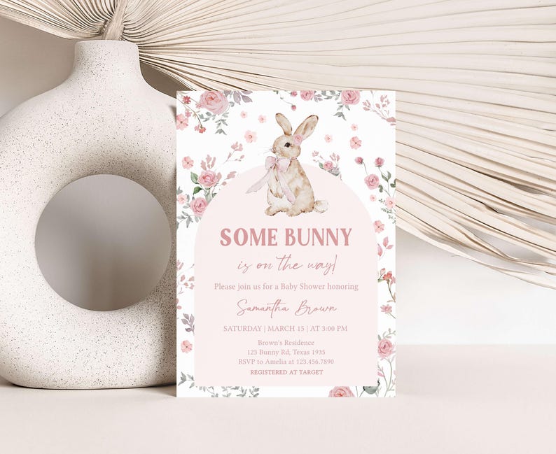 Girl Bunny Invitation