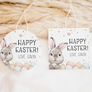 Bearbeitbare Osterlehrer-Geschenkanhänger, Ostertags zum Schulende, Sie sind der beste Lehrer-Anerkennungsanhänger, Osterhase Danke 90SE