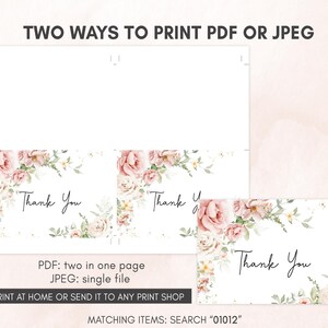 two ways to print a thank card