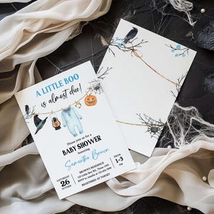Blue A Little Boo Invite