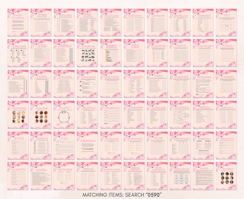 a poster with a bunch of different items on it