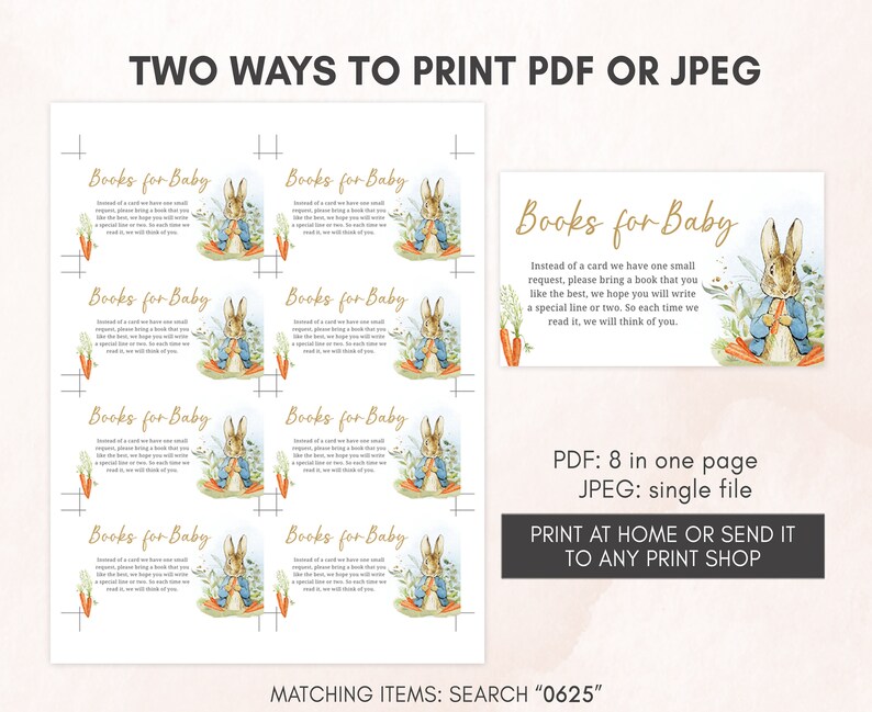 two ways to print for a baby shower