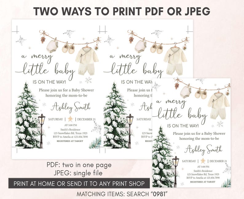 A Merry Little Invitation Template