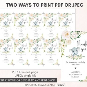 two ways to print a baby elephant baby shower game