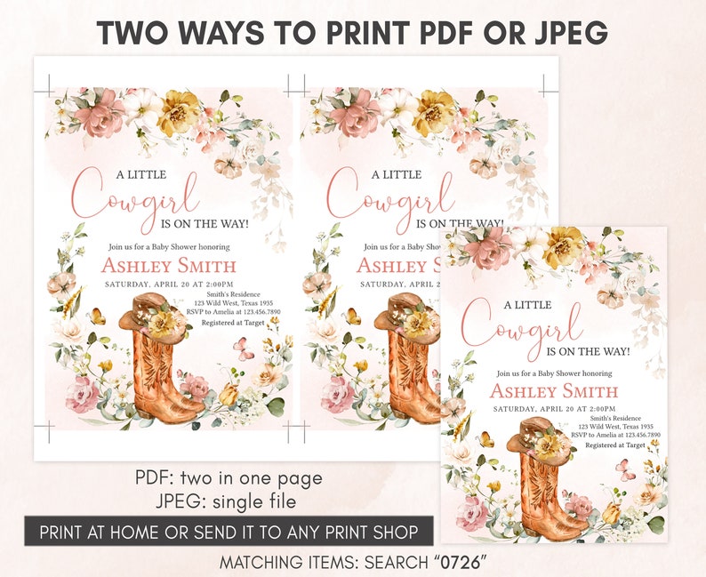 two ways to print for a baby shower