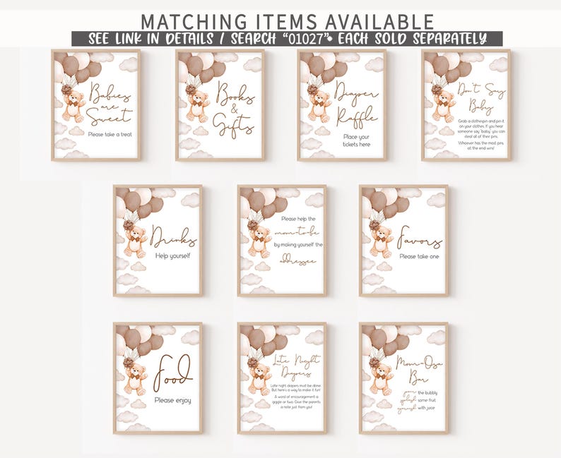 a bunch of cards with a teddy bear on them