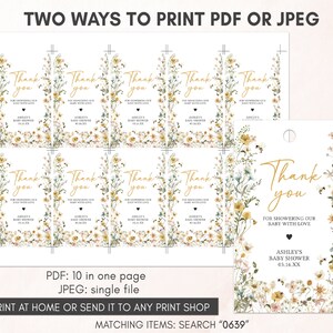 two ways to print a thank card