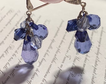 Blue dangling earring