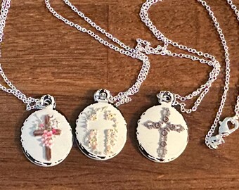 Cross Pendant Necklace, Baptism Gift, Communion Gift