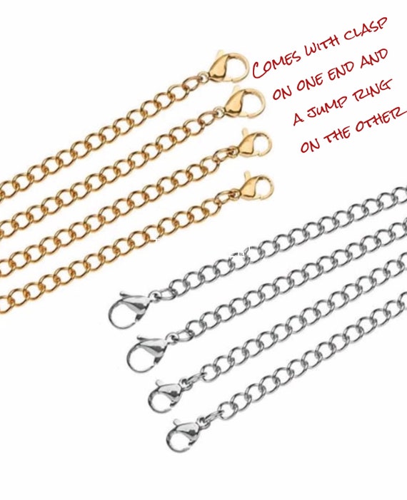Ashley Gold Stainless Steel Open Link CZ Magnetic Clasp Necklace