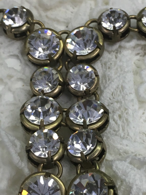 Vintage Y Crystal Necklace - image 4