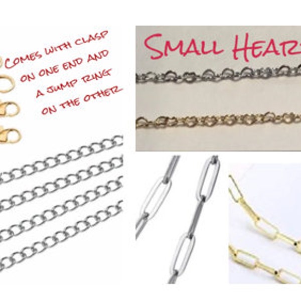 Choose your Chain and Choose your Length - Necklace or Bracelet Extender Chain in Gold or Silver - extend the length of your jewelry