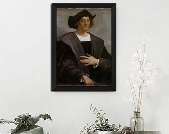 Portrait of a Man Said to be Christopher Columbus Wall Pictures Home Decor Art Posters Prints No Frame 32 inches