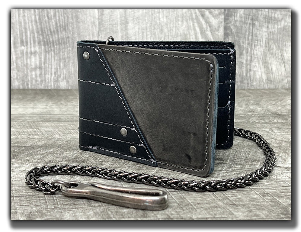 Leather Chain Wallet, Leather Biker Wallet