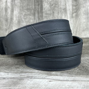 Black Leather Guitar Strap, Leather Bass Strap, Leather Acoustic Guitar Strap, Gift for Guitarist, Guitarist Gift, Straight Up