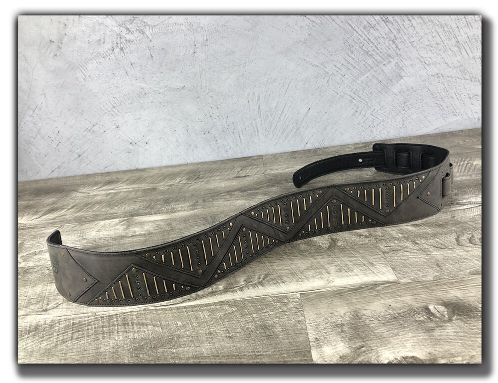 Leather Guitar Strap, Bass Guitar Strap, Padded Guitar Strap, Rock ...