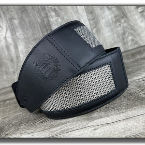 Silver and Black Guitar Strap, Leather Guitar Strap, Acoustic Guitar Strap, Electric Guitar Strap, Gift for Guitarist, Limited Edition