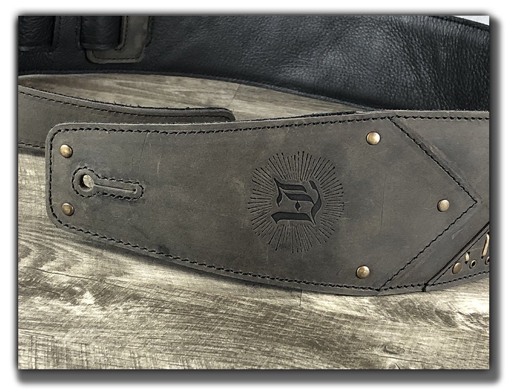 Leather Guitar Strap, Bass Guitar Strap, Padded Guitar Strap, Rock ...