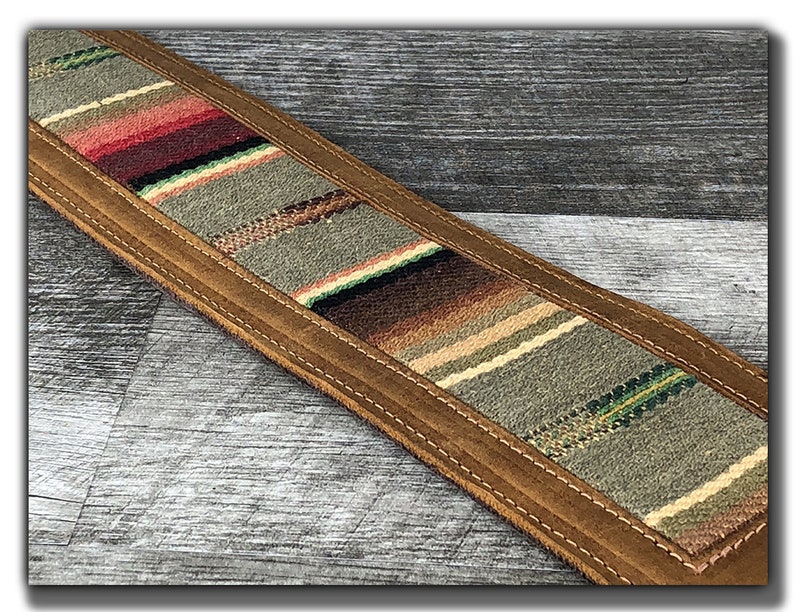 Leather Guitar Strap Saddle Blanket Guitar Strap Acoustic Etsy