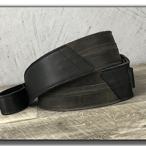 Distressed Grey Leather Guitar Strap, Leather Bass Strap, Leather Acoustic Guitar Strap, Gift for Guitarist, Guitarist Gift, Straight Up