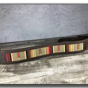 Leather Guitar Strap, Saddle Blanket Guitar Strap, Acoustic Guitar Strap, Electric Guitar Strap, &quot;El Camino&quot;, Gift for Guitarist