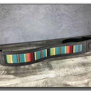 Leather Guitar Strap, Saddle Blanket Guitar Strap, Acoustic Guitar Strap, Electric Guitar Strap, &quot;El Camino&quot;, Gift for Guitarist