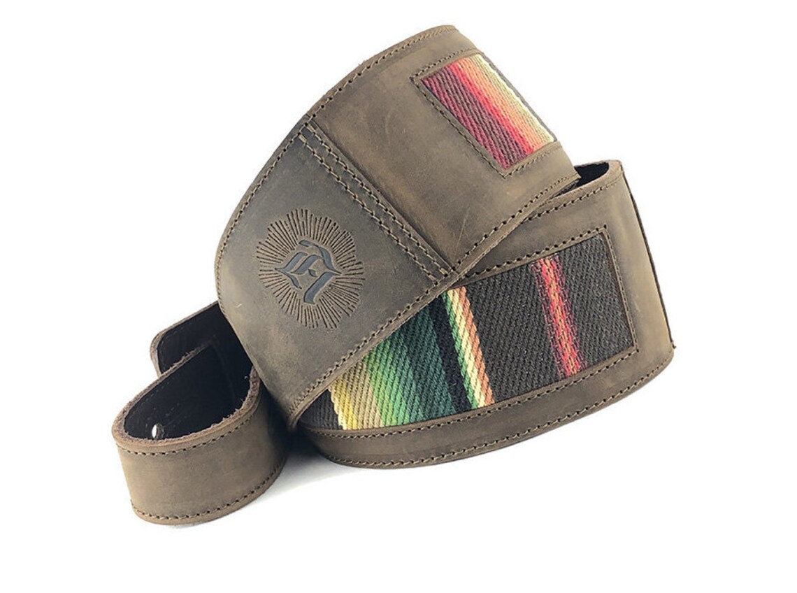 Leather Guitar Strap Saddle Blanket Guitar Strap Acoustic Etsy