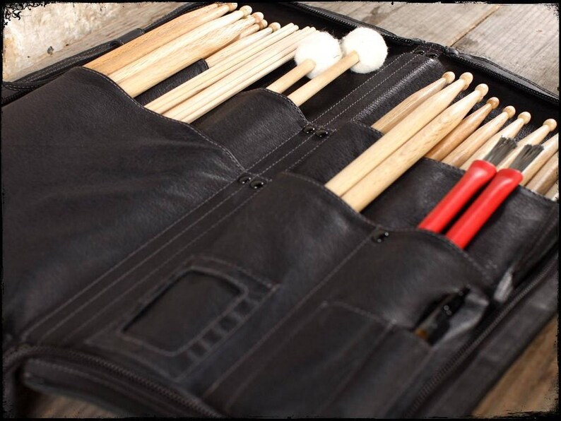 Leather Drum Stick Bag Stick Bag Leather Stick Bag Etsy