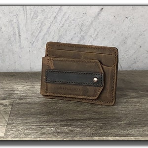 Cartera compacta de cuero para púas de guitarra, cartera para guitarristas, cartera para guitarristas, cartera con soporte para púas, regalo para guitarristas
