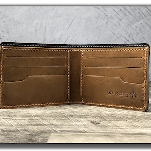 Leder Portemonnaie, Minimalistisches Portemonnaie, Vollnarbenleder Portemonnaie, personalisierte Brieftasche, Leder Bi-Fold, Lederbrieftasche mit Monogramm