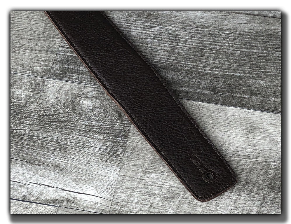 3 Rugged Brown Leather Guitar Strap, Electric Guitar Strap, Acoustic ...