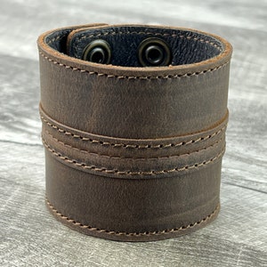 Leather Cuff Bracelet, Leather Biker Bracelet, Rocker Bracelet, Leather Cuff