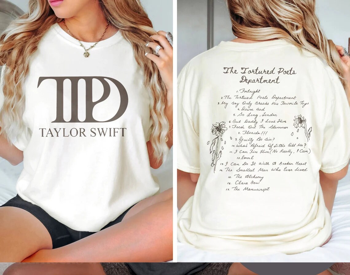 By Teelans: Double-Sided Taylor TTPD Merch