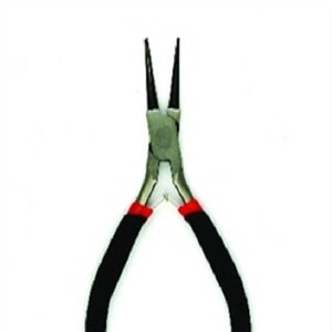 May include: Black and red pliers with a silver metal head. The pliers are used for jewellery making.