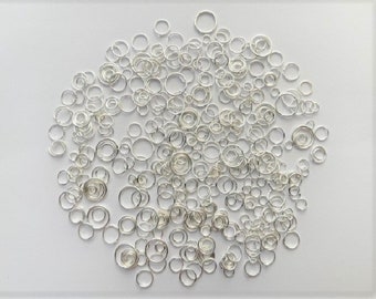 Jump Ring Mixes - 4mm to 10mm - 25g / 50g / 100g Packs - Bright Silver